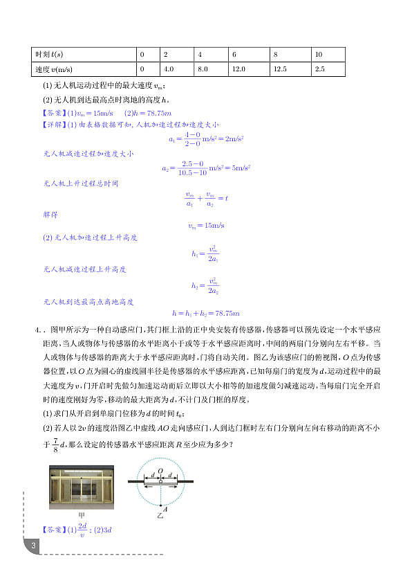 专题  力学综合题（5大题型）（题型专练）（解析版）第3页