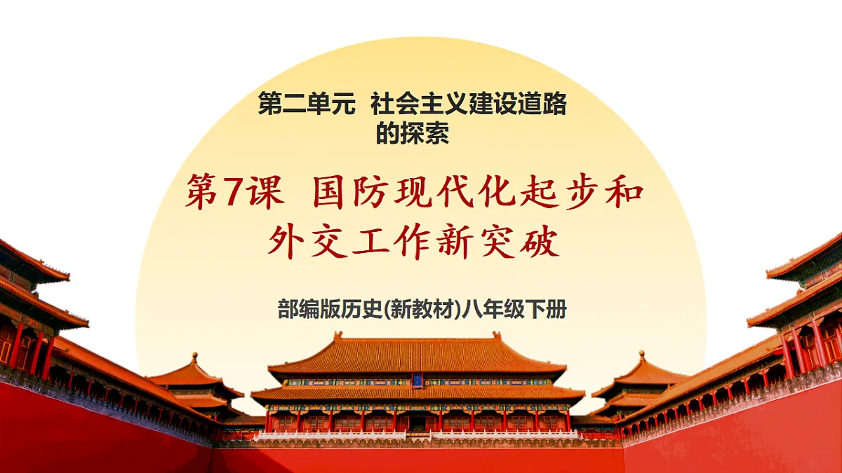 第7课国防现代化起步和外交工作新突破（课件）第1页