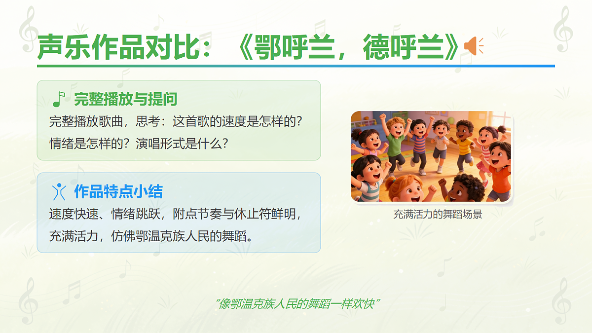 人教版（2026）三年级下册音乐第一单元第4课音乐万花筒《草原上的歌》课件第6页
