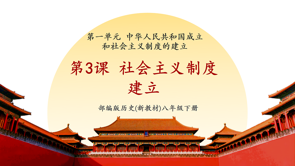 第3课社会主义制度建立（课件）第1页