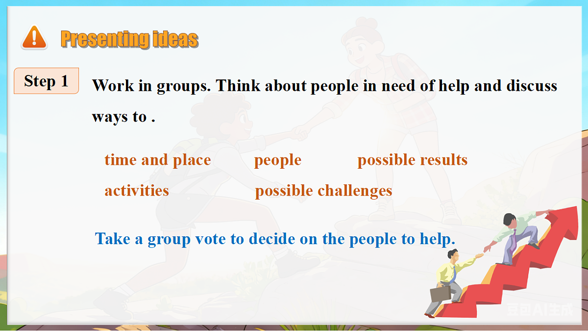 Unit 4 Helping out Presenting ideas&Reflection新外研版八下英语课件(含视频）第6页