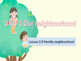 UNIT 5 Our neighbourhood Lesson 2 A friendly neighbourhood—初中英语冀教版（2024）七年级下册课件