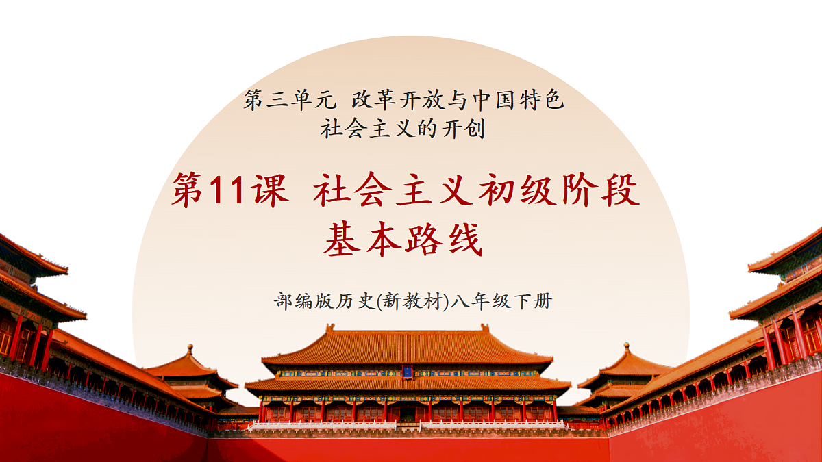 第11课 社会主义初级阶段基本路线（课件）第1页