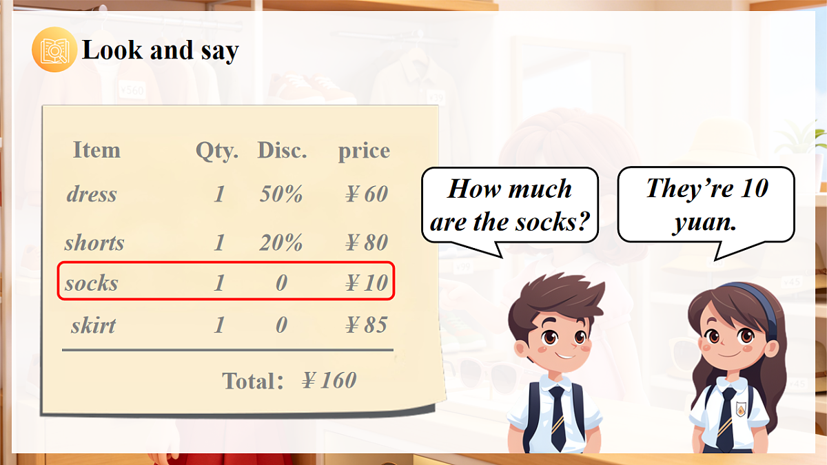 人教PEP四下Unit 4 课时 5 Part B Let's learn & Look and role-play第8页