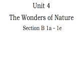 Unit 4 Section B 1a-1e 课件-人教版初中英语八年级下册（新教材）