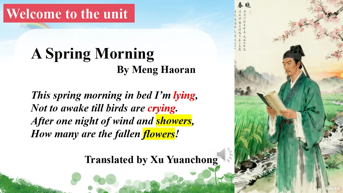 译林英语高一选择性必修一Unit 4 Exploring poetry Welcome to the unit & Reading课件第6页