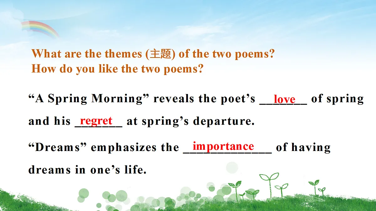 译林英语高一选择性必修一Unit 4 Exploring poetry Welcome to the unit & Reading课件第8页