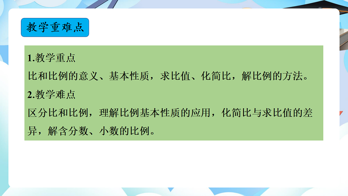 第六单元整理与复习数与代数 第9课时 比与比例（1）（教学课件）数学人教版六年级下册第3页