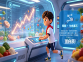 人教版小学美术三下11食物成分形象化 课件+数字人导入视频