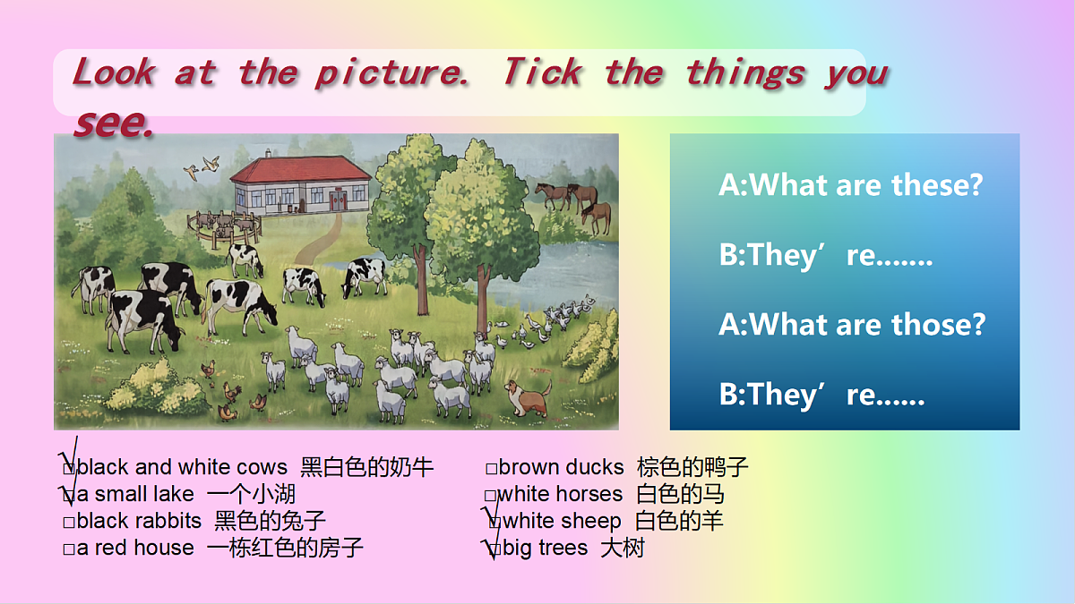 人教版七年级上册英语Starter Unit 3 Welcome SECTION B My uncle’s farm  Reading  class课件PPT第5页