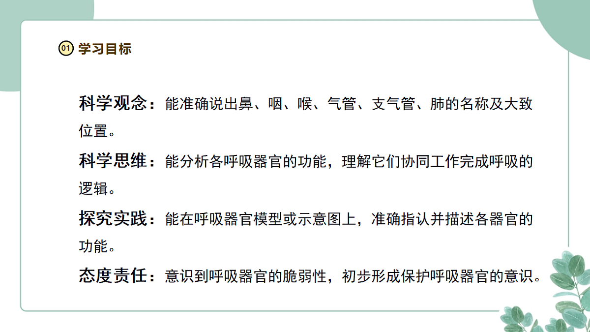 大象版（2024）科学三年级下册4.2《我们的呼吸器官》课时课件+素材第3页