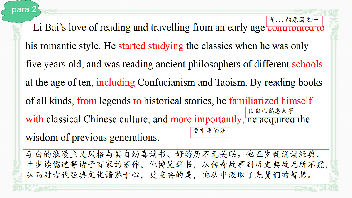 译林英语高一选择性必修一Unit 4 Exploring poetry Extended Reading 全文翻译语言点课件第7页