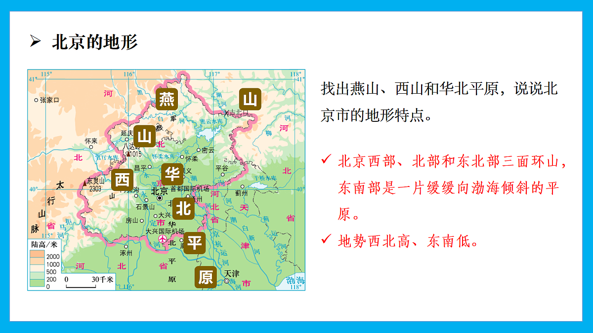 【湘教新版】8下第八章 第一节 《北京市的城市特征与建设成就》教学课件（第1课时）第6页