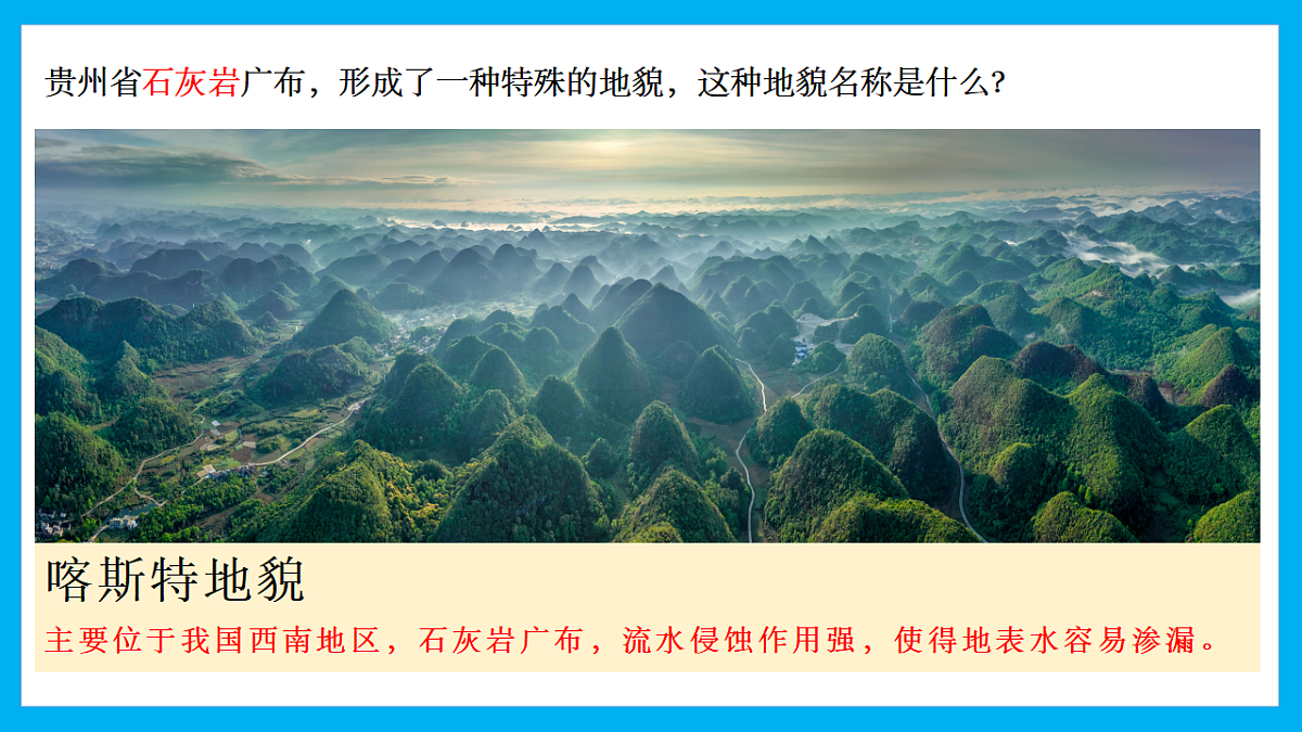 【湘教新版】8下第八章 第四节 《贵州省的自然环境与因地制宜》教学课件第7页