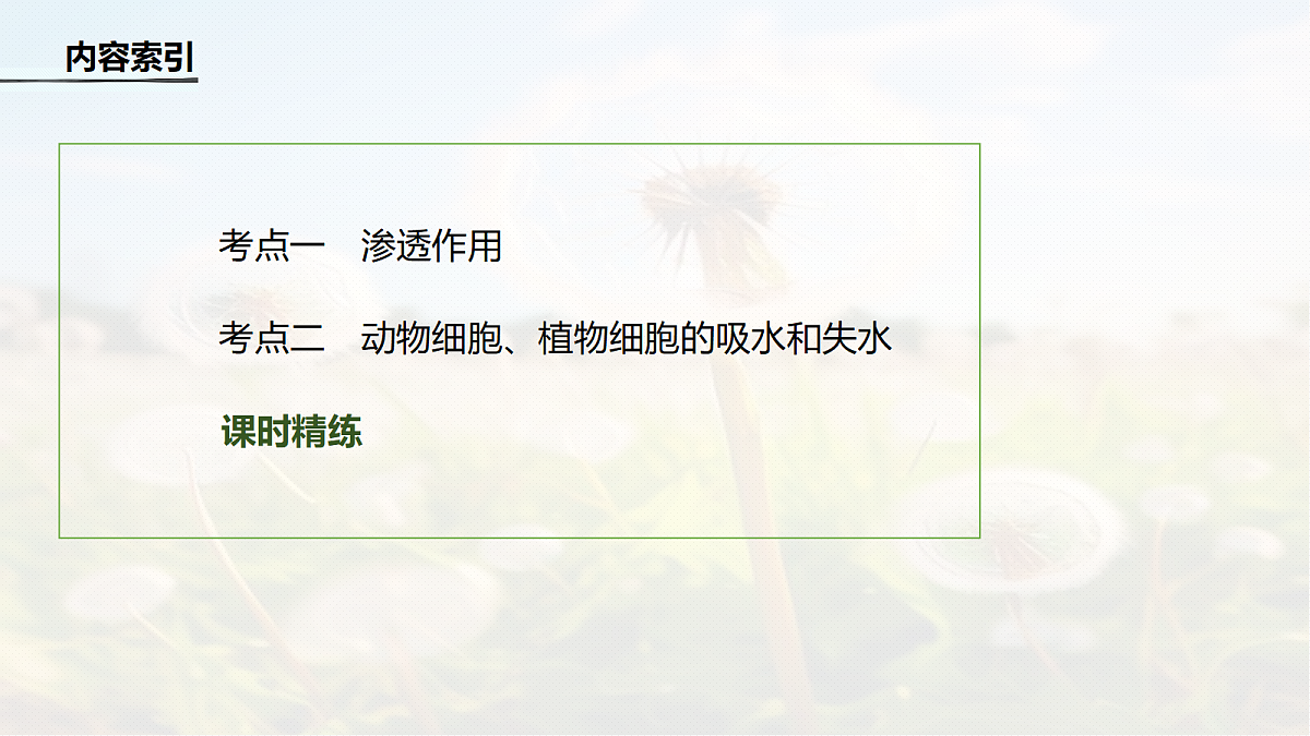 第二单元　第7课时　水进出细胞的原理第4页