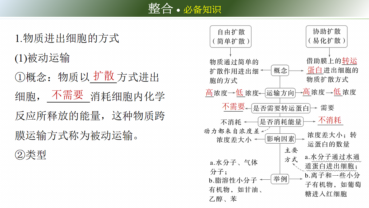 第二单元　第8课时　物质进出细胞的方式及影响因素第4页