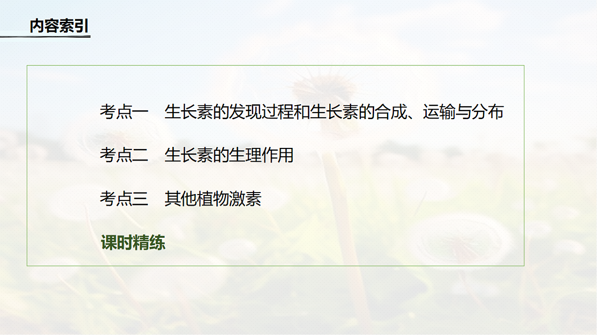 第八单元　第40课时　植物生长素和其他植物激素第4页