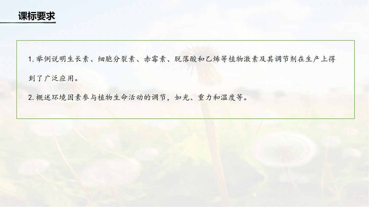第八单元　第41课时　植物生长调节剂的应用及环境因素参与调节植物的生命活动第2页