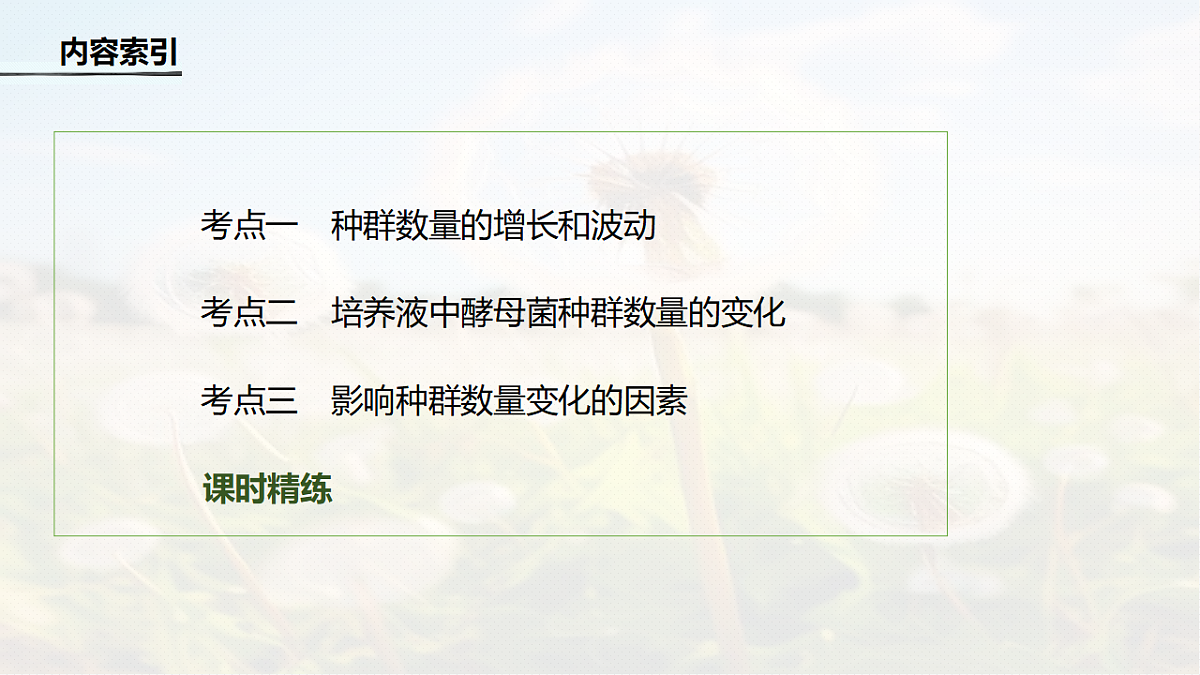 第九单元　第43课时　种群数量的变化及其影响因素第4页