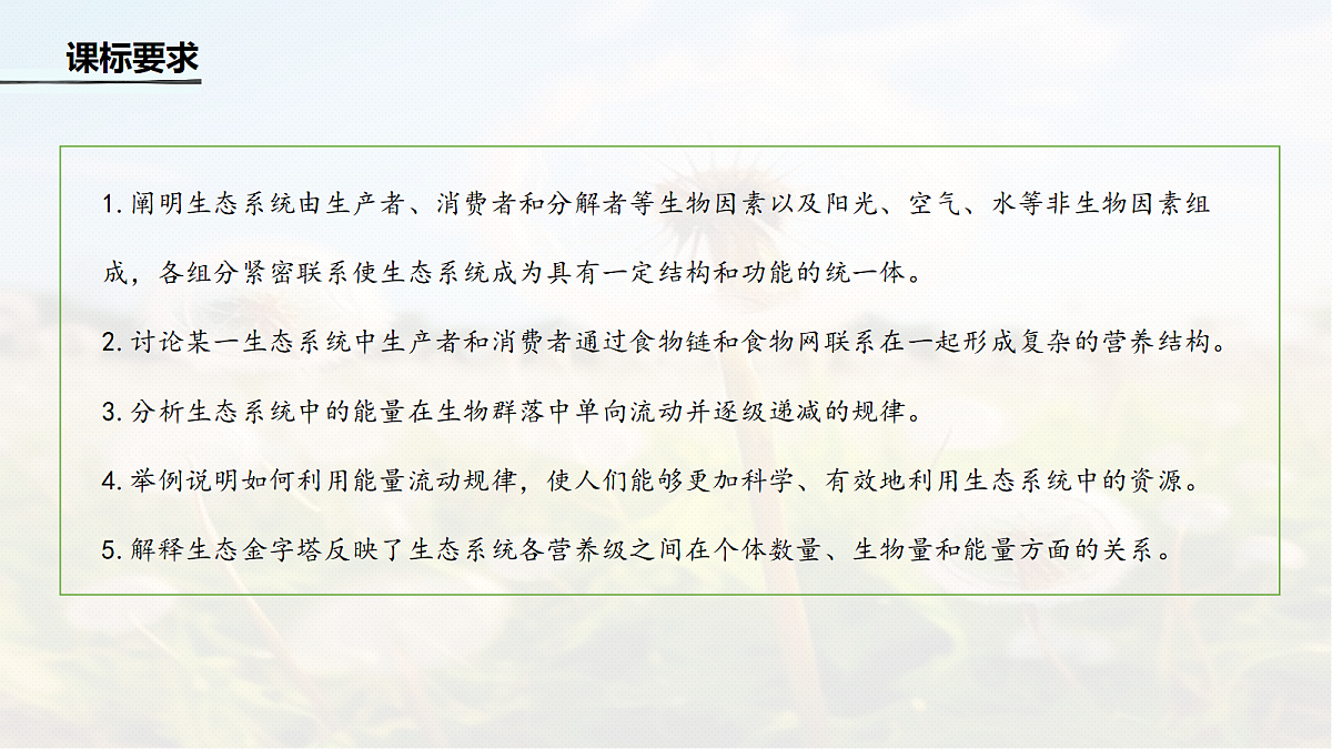 第九单元　第46课时　生态系统的结构和能量流动第2页