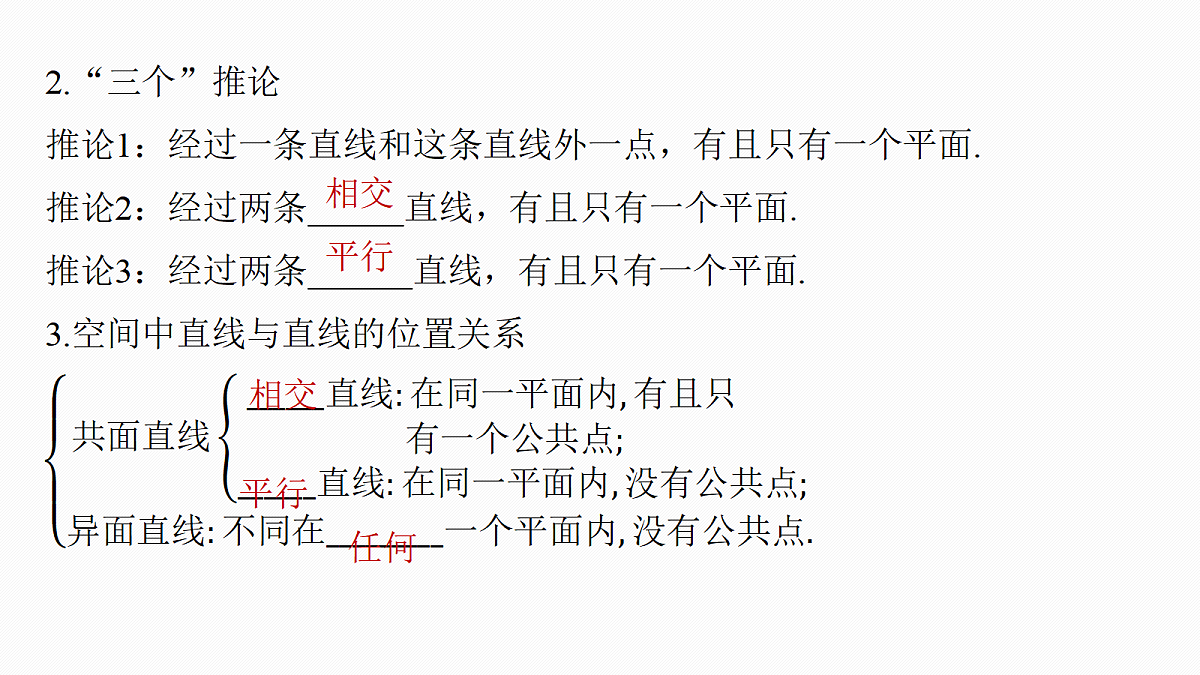 第七章　§7.3　空间点、直线、平面之间的位置关系第6页