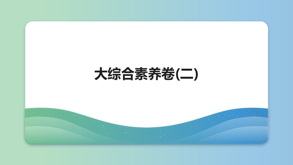 33　大综合素养卷(二)第1页