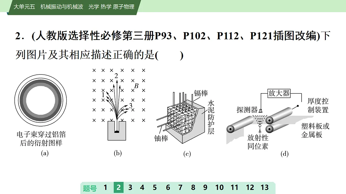 26　大单元周测卷(五)　大单元五　机械振动与机械波　光学 热学 原子物理第6页