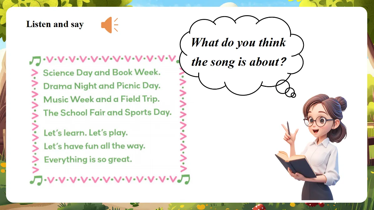 【教学评一体化】Unit 5 School Activities 课时 1 Get ready & Start up 课件-外研三起四下第6页