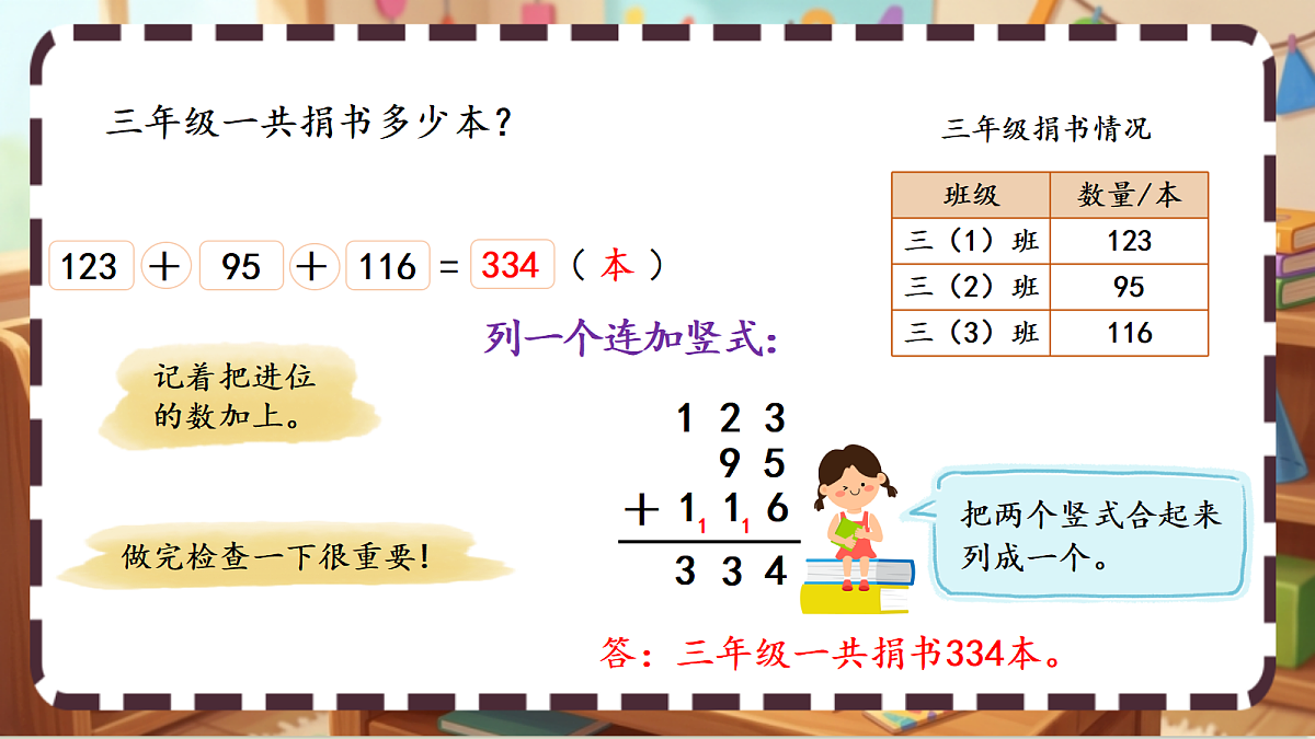 北师大版（2024）数学三上3. 1《捐书》 课件第8页