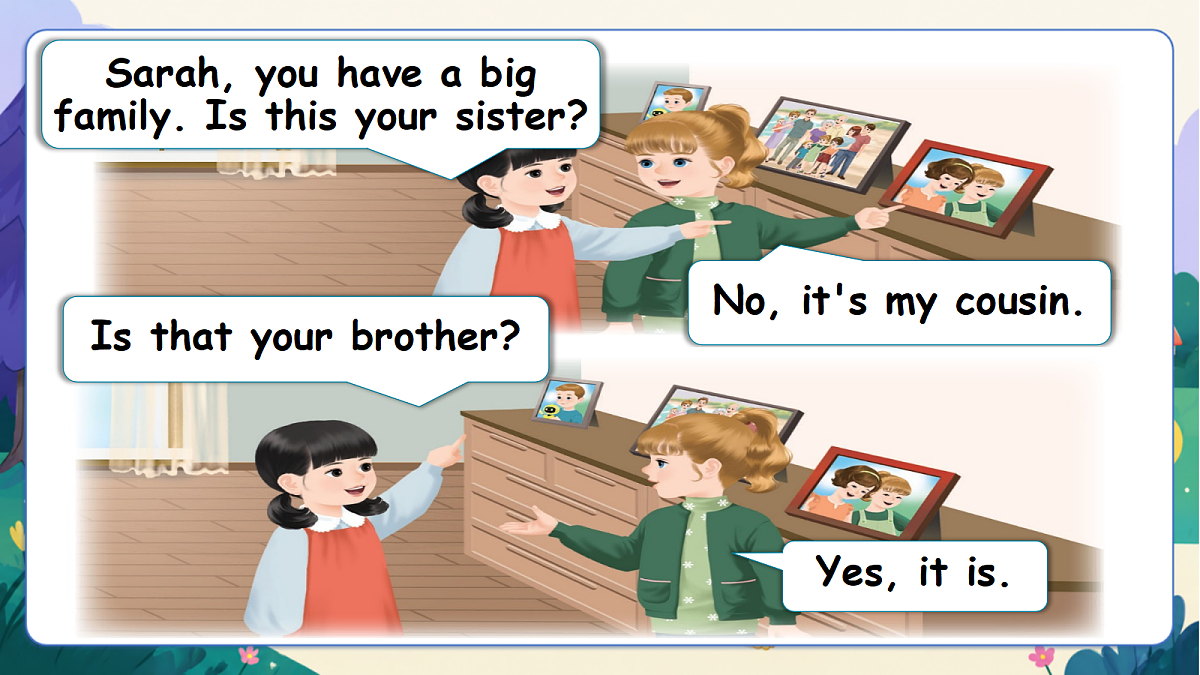 （新教材）人教版PEP英语三上Unit 2 《Different families》PB Let's learn 课件第4页
