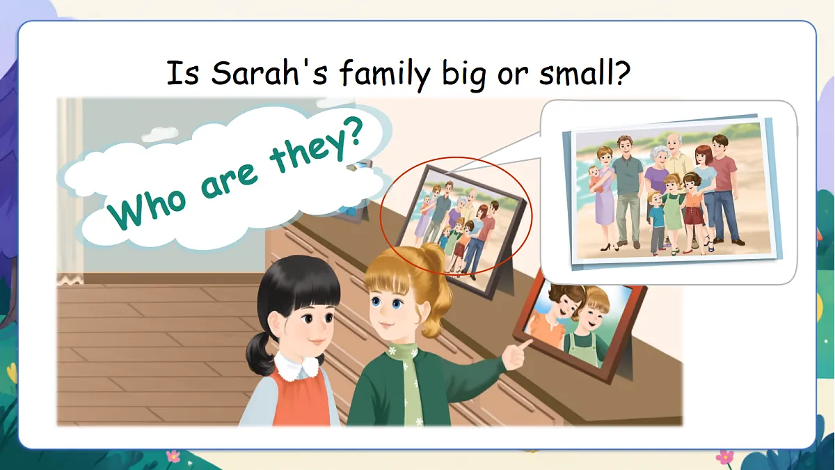 （新教材）人教版PEP英语三上Unit 2 《Different families》 PB Let's talk 课件第8页