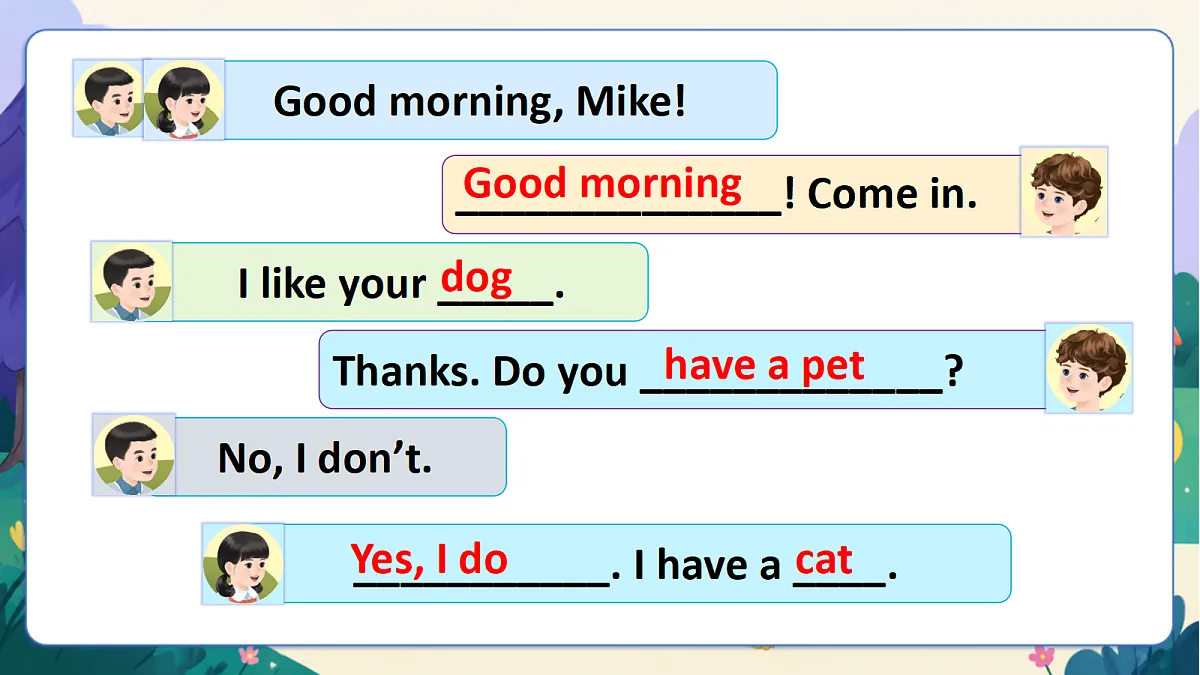 （新教材）人教版PEP英语三上Unit 3 《Our animals friends》 PA Let's learn 课件第5页