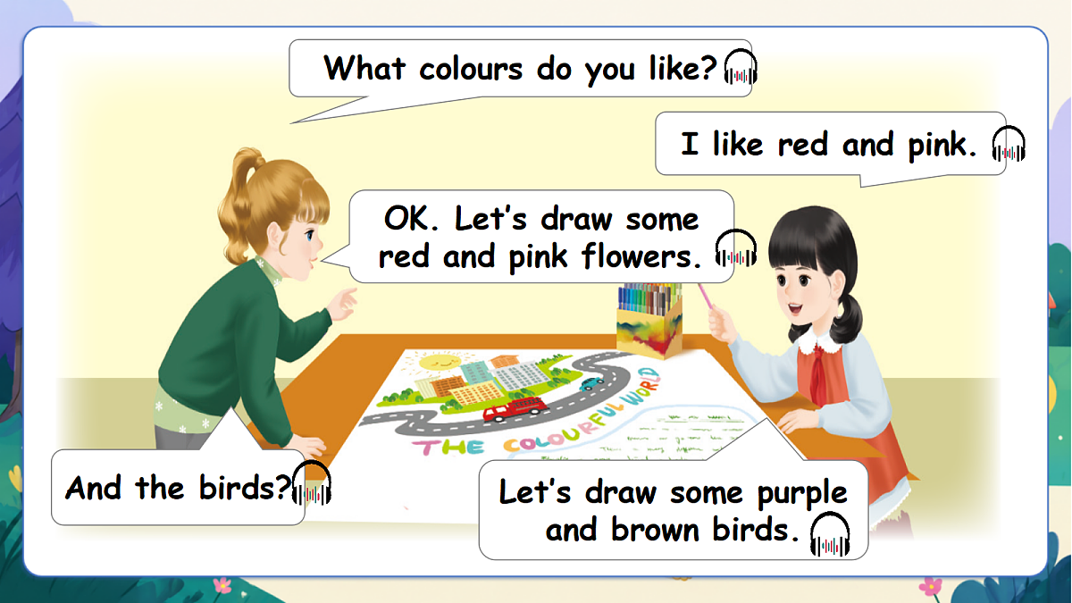 （新教材）人教版PEP英语三上Unit 5《The colourful world 》PB Let's learn 课件第4页