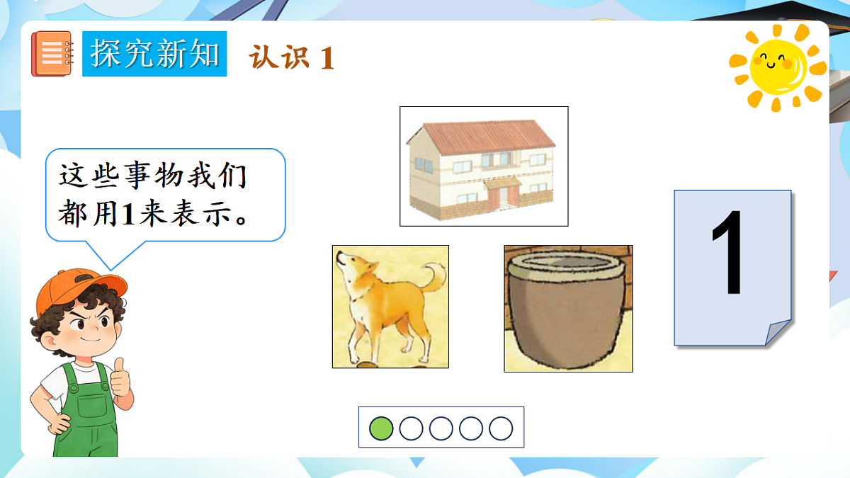 人教版小学数学一年级上册 第1课时《1~5的认识》课件第5页