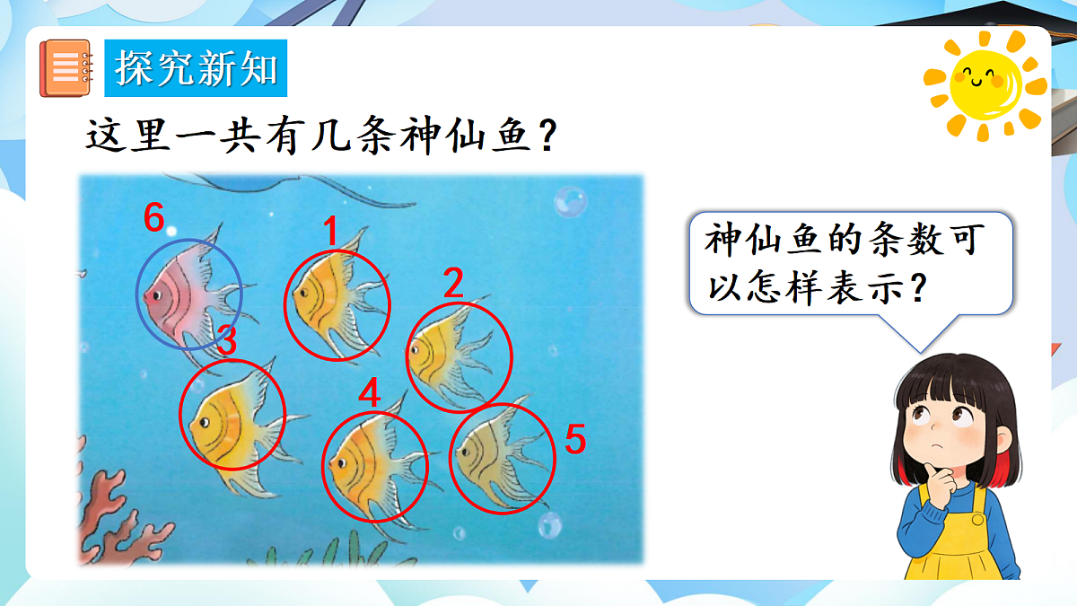 人教版小学数学一年级上册 第1课时《6~9的认识》课件第6页
