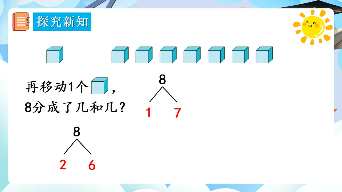 人教版小学数学一年级上册 第4课时《8、9的分与合》课件第5页