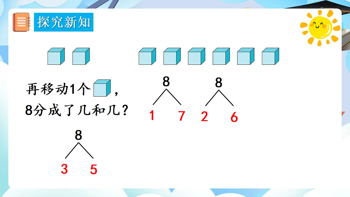 人教版小学数学一年级上册 第4课时《8、9的分与合》课件第6页