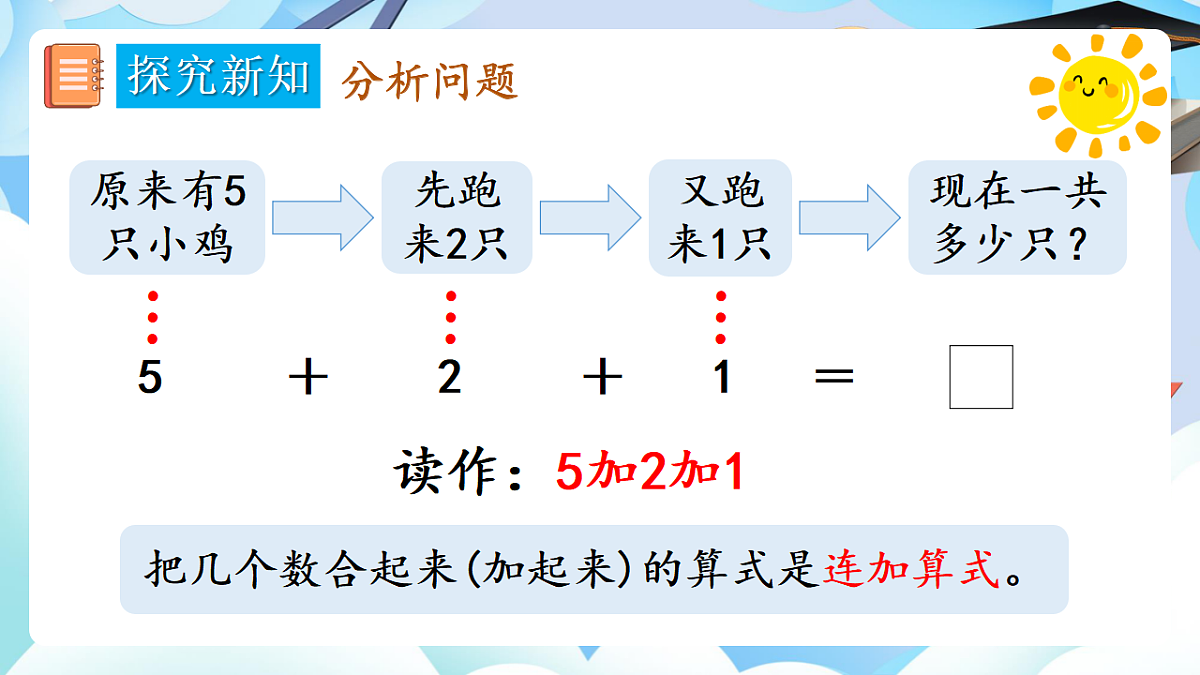 人教版小学数学一年级上册 第16课时《连加、连减》课件第5页