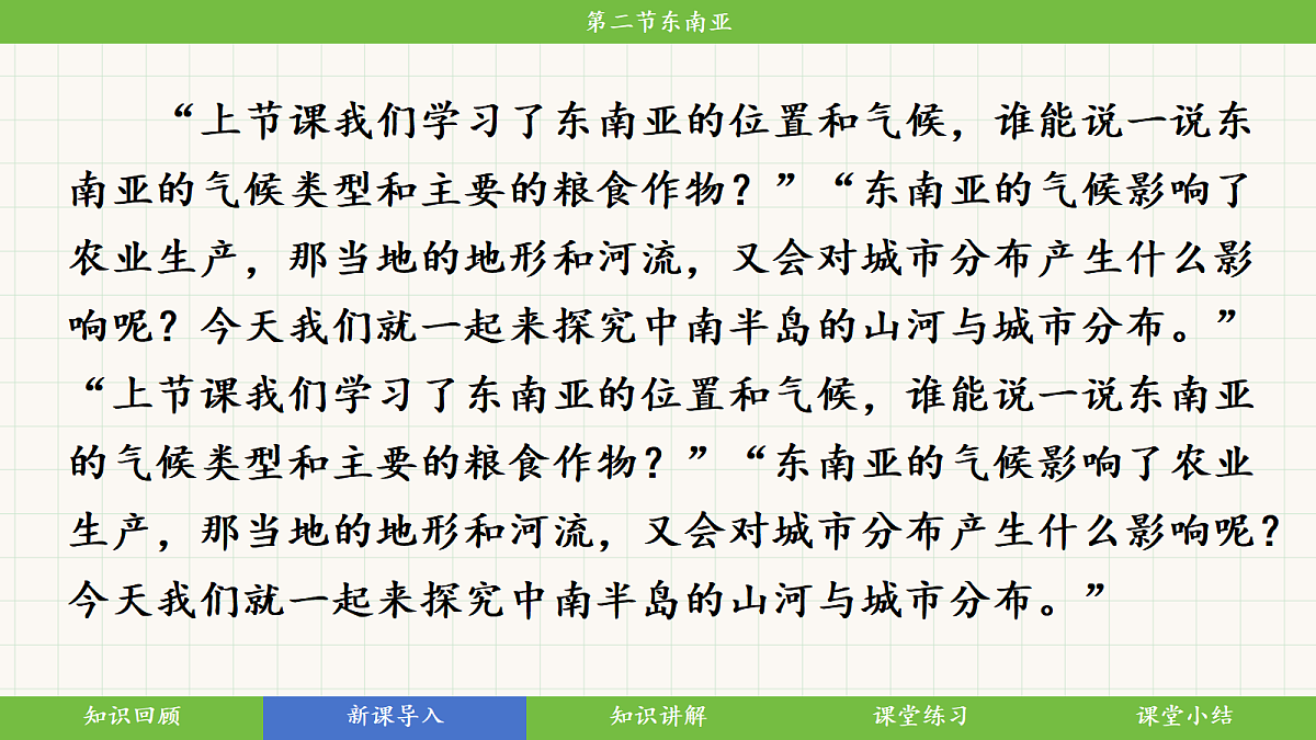 8.2《东南亚》第二课时山河相间与城市分布、华人华侨文化教学课件第2页