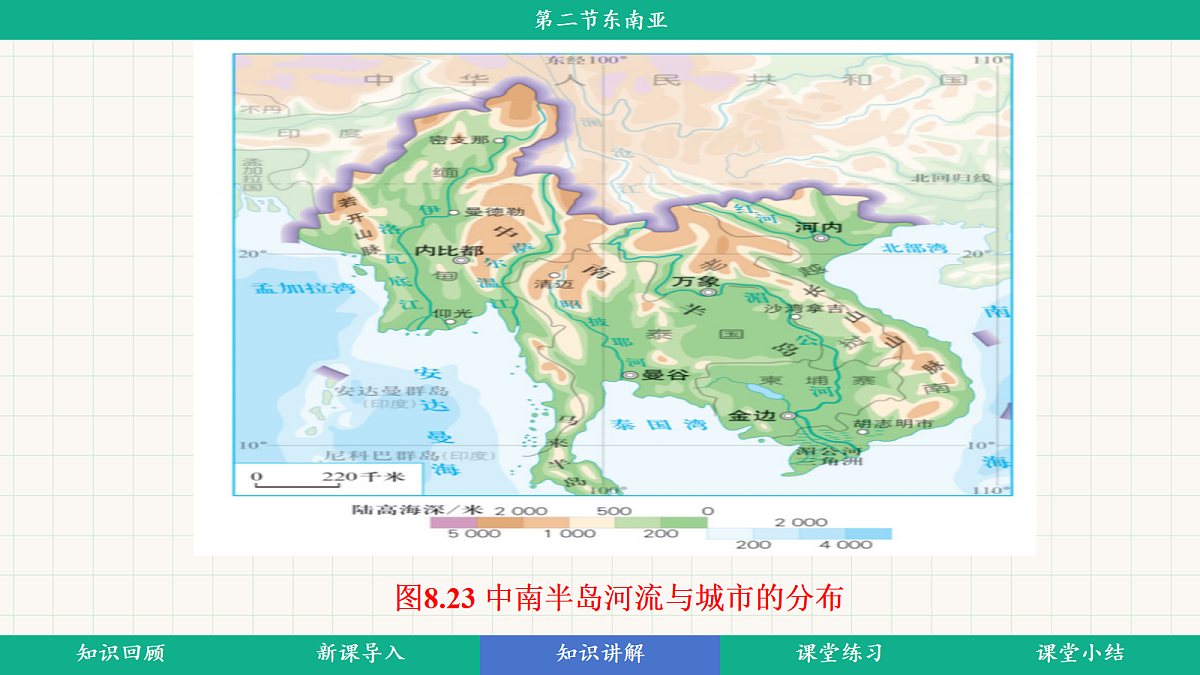 8.2《东南亚》第二课时山河相间与城市分布、华人华侨文化教学课件第5页