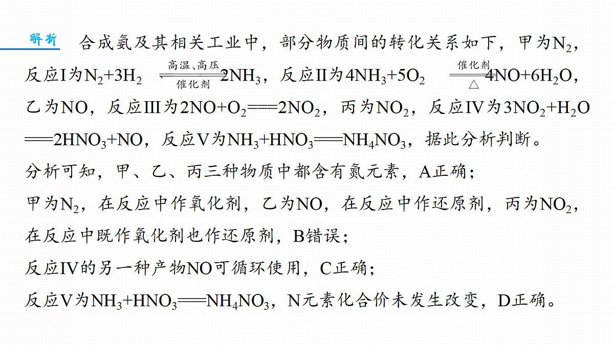 第五章　热点强化8　氮及其化合物转化关系的应用第8页