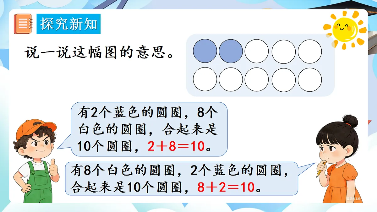 人教版小学数学一年级上册 第14课时《10的加减法》课件第8页