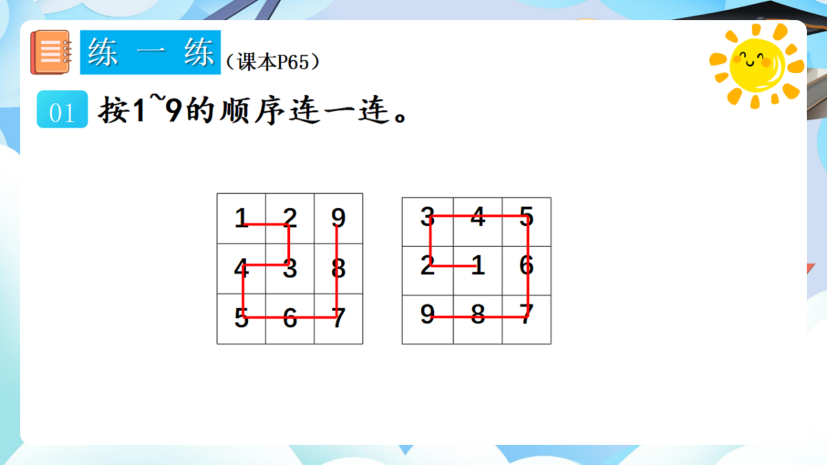 人教版小学数学一年级上册 第20课时《练一练（P65-P66）》课件第2页