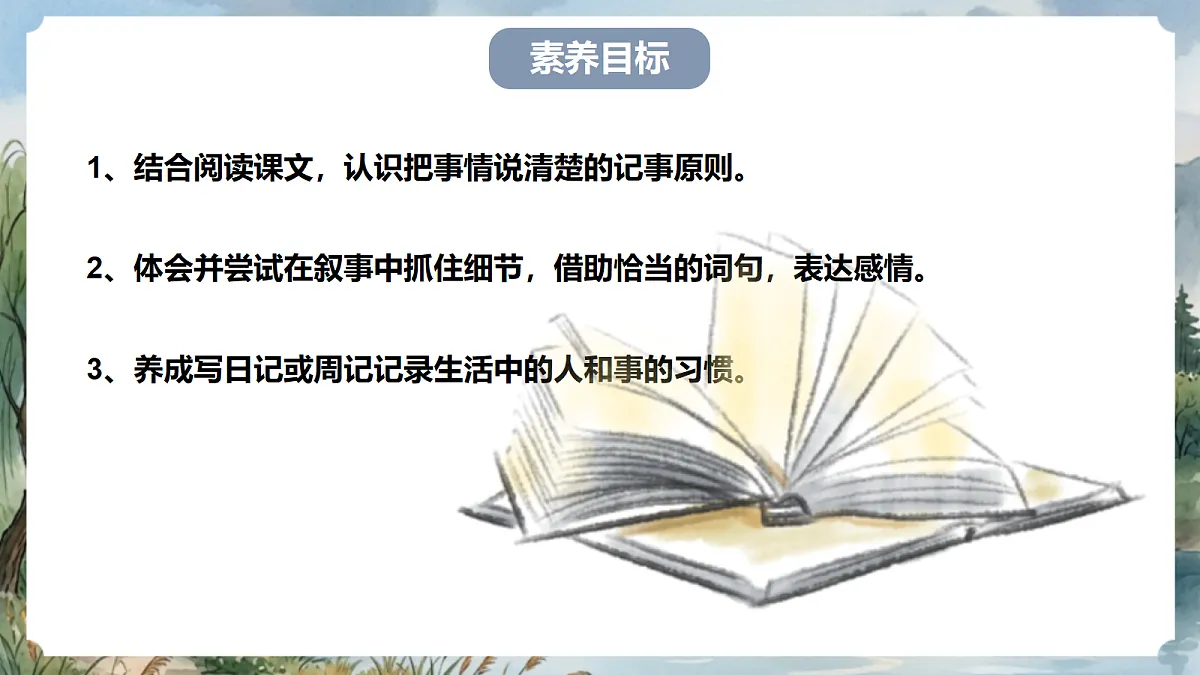 人教部编版语文七上 第二单元 写作《学会记事》课件第3页