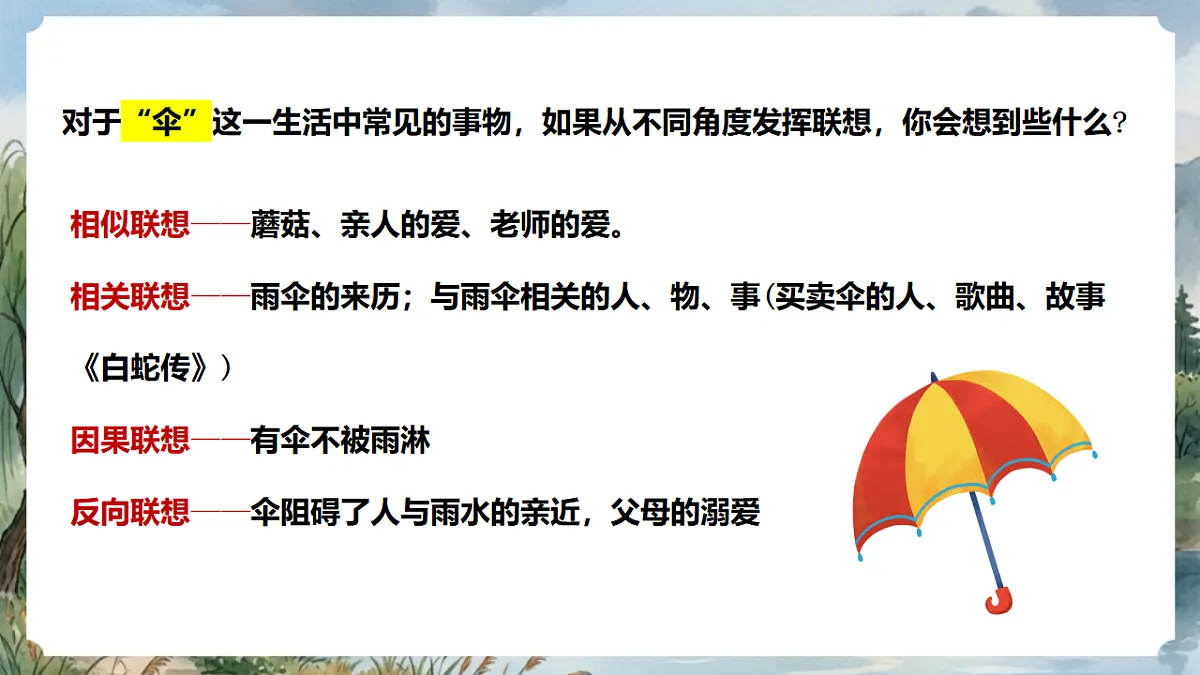人教部编版语文七上 第六单元 写作《发挥联想和想象》课件第5页