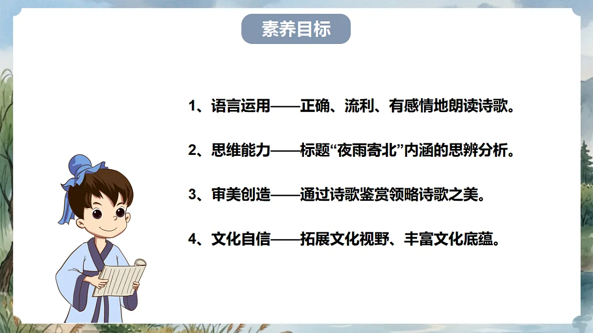 人教部编版语文七上 第六单元 课外古诗词《夜雨寄北》课件第3页