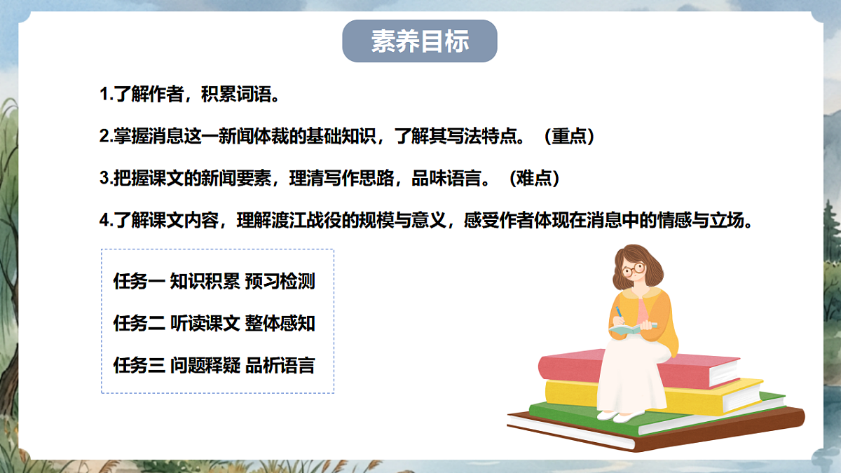 人教部编版语文八上 第1课 消息二则《我三十万大军胜利南渡长江》课件第5页