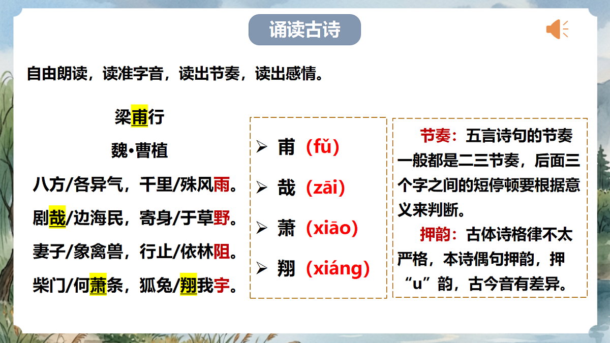 人教部编版语文八上 第三单元 课外古诗词诵读《梁甫行》课件第8页
