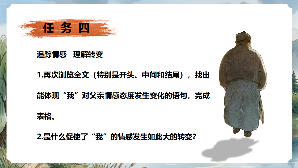 人教部编版语文八上 第15课《背影》第二课时 课件第5页