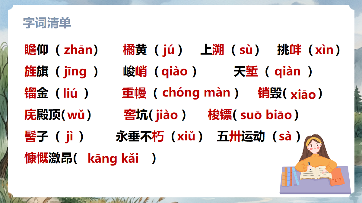 人教部编版语文八上 第21课《人民英雄永垂不朽》第一课时 课件第8页